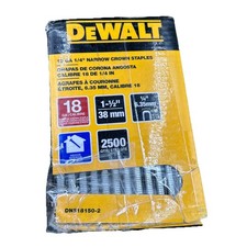 DeWalt 18 Gauge 1/4" Narrow Crown Staples 2500 Pack Indoor Use Genuine OEM