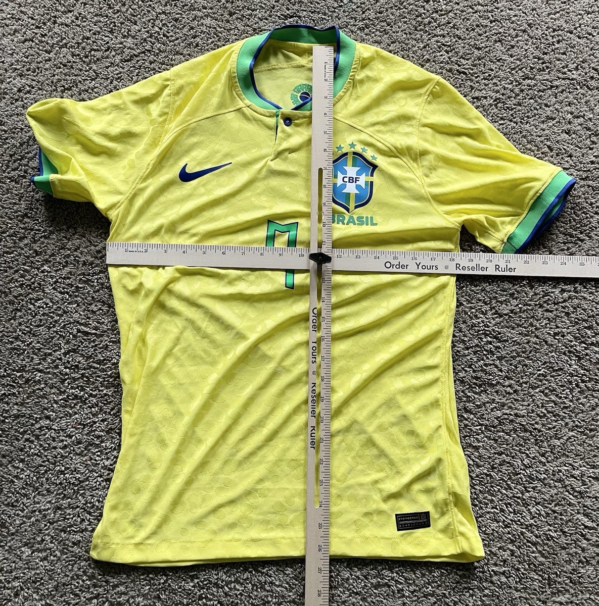 Nike Jersey Mens Medium Yellow Soccer Futebol World Cup