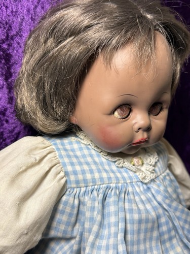 Vintage Madame Alexander Doll Pussy Cat Brunette AA 1977 Creepy Halloween Prop - Picture 4 of 20