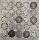 Barber Silver Dime 10C Lot of 25 (0.9 Fine) Mixed Dates 1897-1916  Lot 0140