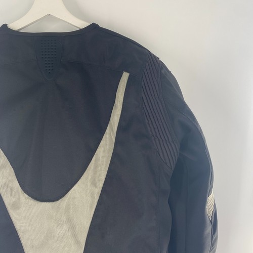 Icon Overlord Performance Textile Motorcycle Jacket w Liner Black White Sz XL 56 - Picture 9 of 20