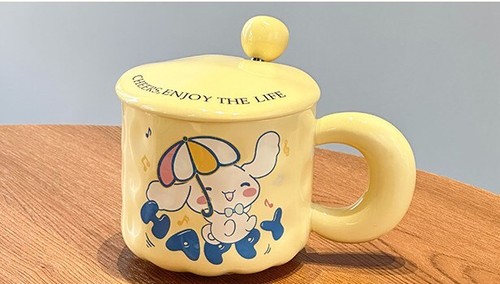 Cute Women Ceramic Cup Tea Milk Coffee Mug Set c/w Spoon - Picture 5 of 14
