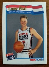 LARRY BIRD, 1991-92 NBA HOOPS USA BASKETBALL #576