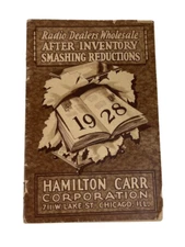 Vintage 1928 Hamilton Carr Corp Radio Catalog Dealers Wholesale After Inventory