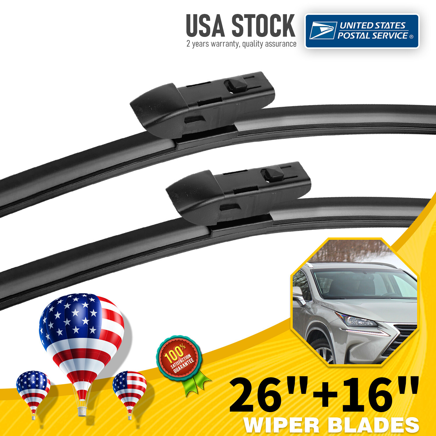 New Original Equipment Bracketless Windshield Wiper Blades Set 26