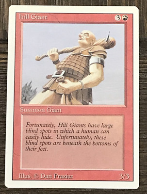 giant mtg card poster Zezhou Chen MountainMage Signature Service Headed Giant of Foriys can block an additional creature. MTG - Magic the Gathering