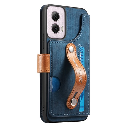 For Moto G Power 5G 2024 Luxury Leather Wallet Card Holder Case with Wrist Strap - Picture 19 of 41