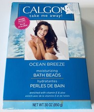 VINTAGE CALGON MOISTURIZING BATH BEADS OCEAN BREEZE 30 OZ SEALED NEW