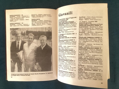 RARO LIBRO ANNUARIO LIGURE DEL TENNIS 1984 - C. ROSSINI EDITRICE LO SPRINT GENOV - Picture 6 of 12