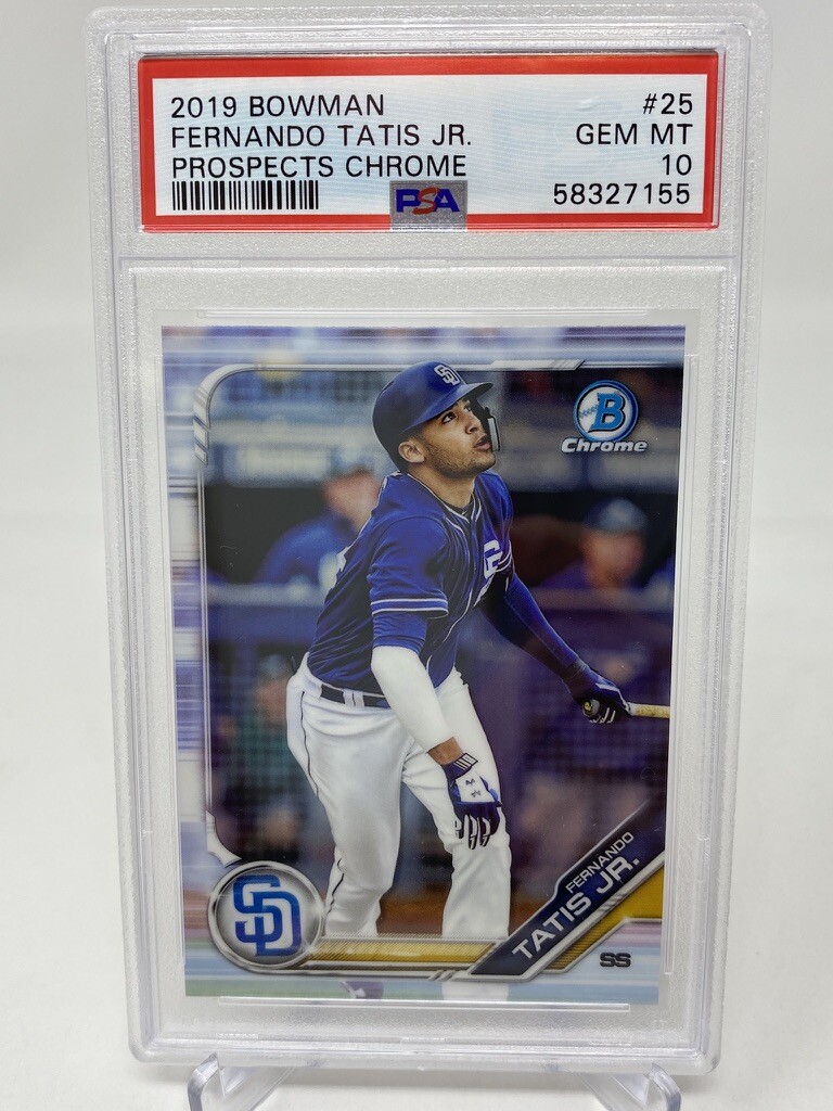 2019 Bowman Chrome #25 Fernando Tatis Jr. Rookie Card - PSA 10 view 5