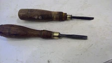 Two Vintage Groves & Sons Chisels Carving Tools 5/16" & 3/16"