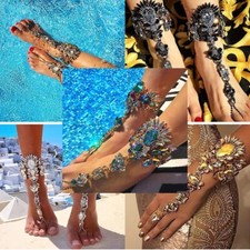 1/2Pc Crystal Anklet Ankle Bracelet Barefoot Sandals Beach Foot Jewelry Bohemian