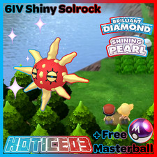 6IV Shiny Solrock Pokemon Brilliant Diamond Shining Pearl