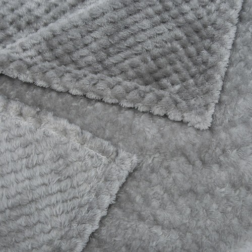 Light Weight 280GSM Diamond Fleece Blanket Reversible Soft Coral Plush Throw - Picture 55 of 67