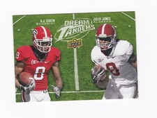 2011 Upper Deck Dream Tandems #DT19 A.J. Green Julio Jones Alabama Georgia