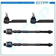 4pcs Outer Inner Tie Rod Ends Kit For 2005-2008 2009 Subaru Outback Suspension