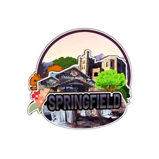 Springfield Massachusetts America Refrigerator magnet 3D travel souvenirs wood
