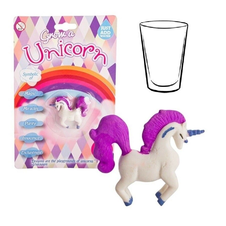 GROW YOUR OWN UNICORN - GROWS IN WATER 6X TIMES KIDS GIFT GIRLS BIRTHDAY PINK.