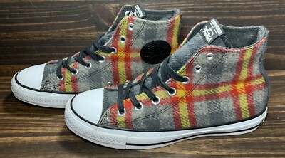 Converse x Woolrich Chuck Taylor All Star High Top Plaid Wool Mens 10 Womens 12 Converse Chuck Taylor All Star Woolrich Hi - Black  main image 2