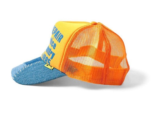 kapital DENIM REPAIR SERVICE PT denim truck cap hat trucker gold - Picture 3 of 12
