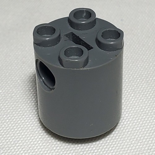 Lego 30361C Brick Round 2x2x2 Robot Body with Bottom Axle Holder Dark Bluis Gray - 第 3/4 張圖片