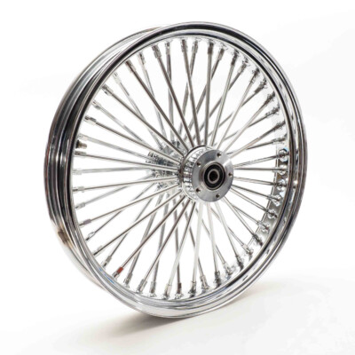 19x2,15'' Big Fat King Spoke Felge Narrow Glide Chrom passend für Harley Davidson