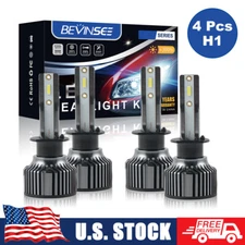 4x H1 LED Combo Headlight Bulbs 6000K For Honda Prelude 1997-2001 High Low Beam