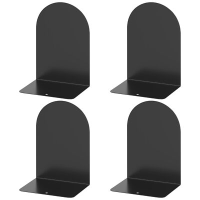 Bookends 2 Pairs Metal Round Book Ends Bookends for Shelves Book Ends for Des...