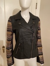 Womens Jacket Size Large Xoxo Faux Leather & Sequins New! $360 + $25 Shipping
