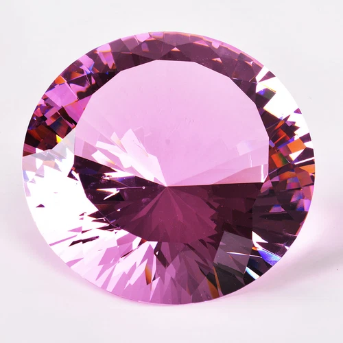 200 mm Farbe Kristall Diamant Glas Briefbeschwerer Kunst Riesig Hochzeit Dekor - Bild 11 von 23