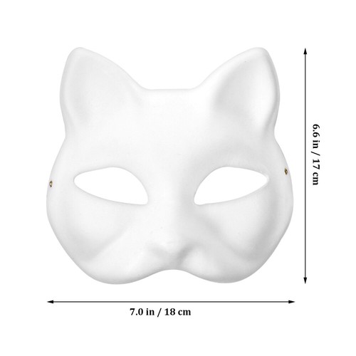 5PCS Cat Masks DIY Creative Empty Masquerade Mask Therian Mask Adults Mask - Bild 11 von 11