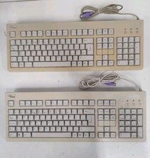 2x Fujitsu Siemens KBPC S2 UK S26381-K297-V165 PS/2 White UK Layout Keyboard