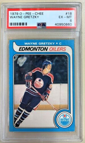 1979 O-Pee-Chee OPC Wayne Gretzky ROOKIE CARD #18 PSA 6 Edmonton Oilers Hockey - Photo 1 sur 5