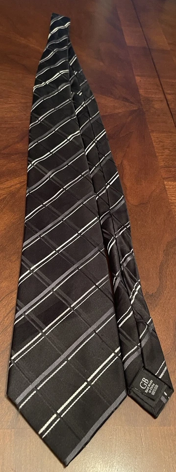 Geoffrey Beene Black Hand Made 100% Silk Men’s Neck Tie Made In China - Image 3 of 4