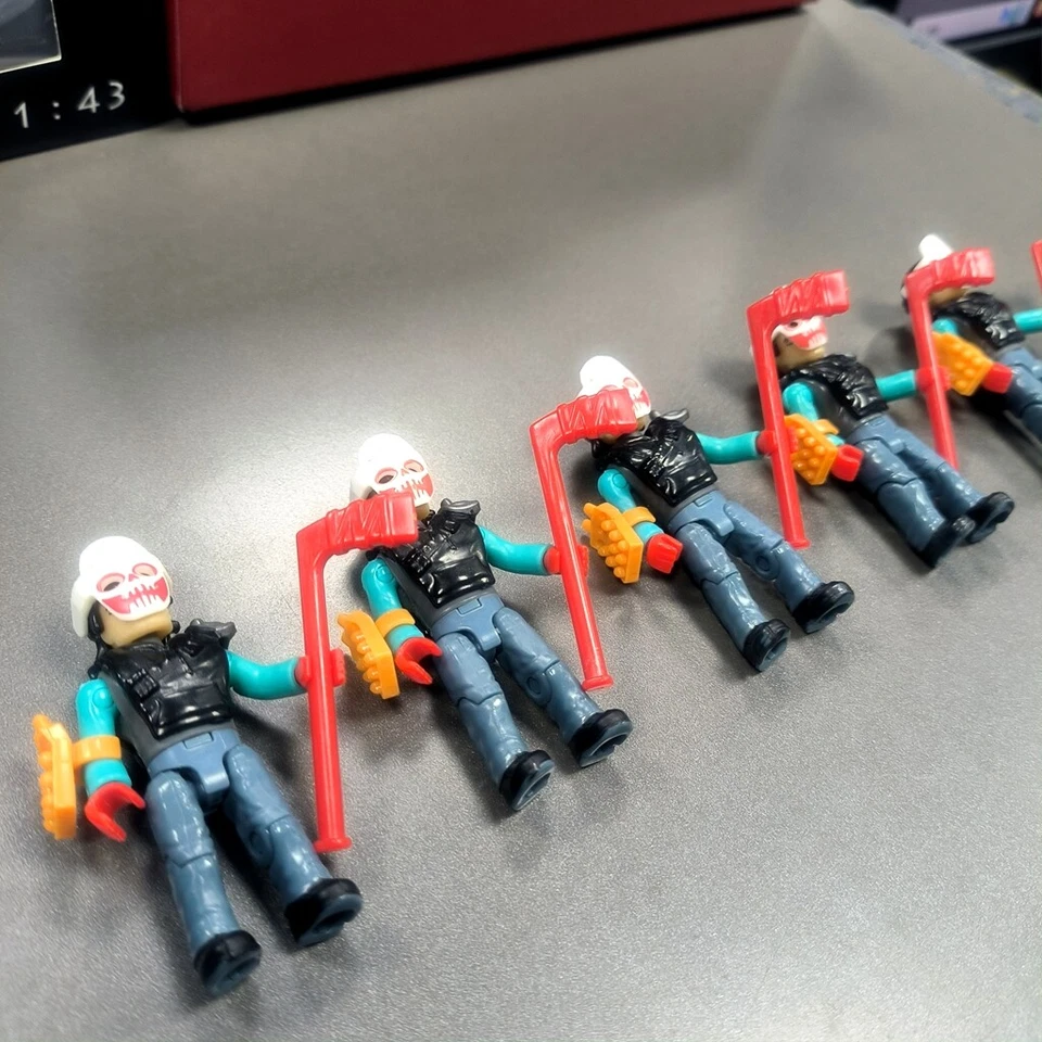 10Pcs Mega Construx Bloks Teenage Mutant Ninja Turtles Casey Jones Figure Advent - Image 4 of 4