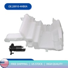 Wiper Washer Windshield Fluid Reservoir Tank w/ Motor For 14-20 Infiniti Q50 Q60