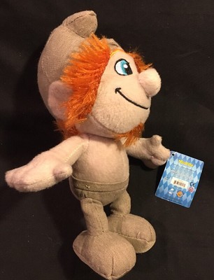 Smurfs Plush Smurf Doll Gray With Red Hair New