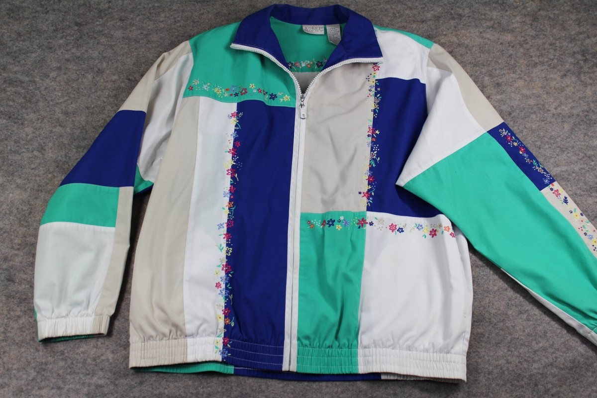 Koret Francisca Jacket S Small Floral Full Zip VTG Colorful
