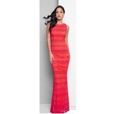 Terani Couture 1712E3285 Sleeveless High Bateau Neck Gown, MSRP 440.00