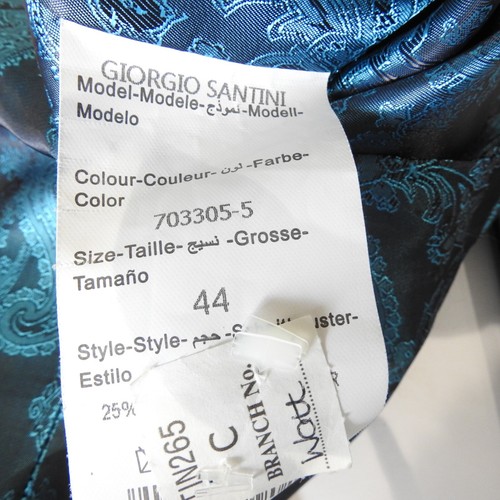 Giorgio Santini Collezioni 3 Piece Suit Size 44 34W 36L Racing Wedding - Imagen 17 de 24