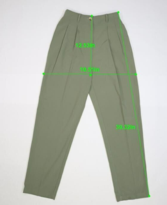 Lulus Sophisticated Company Sage Green Straight Leg Trouser Pants Womens XS  | eBay