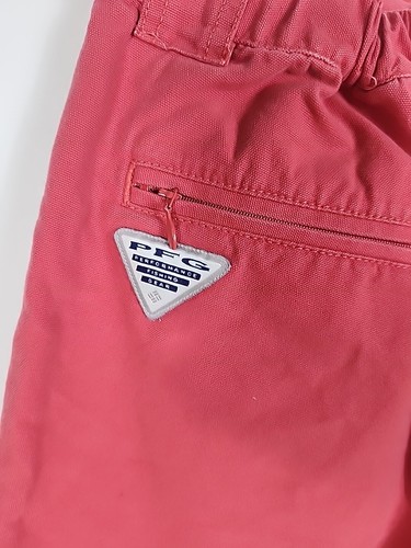 Columbia Shorts Mens S Red PFG Cargo Outdoor Hiking Sportswear Fishing Wear 7" - Picture 7 of 11