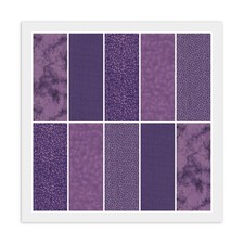 Jelly Roll 20 2 1/2" Strips, PURPLE Color, 100 Cotton Fabric, 5 Prints 4 Each