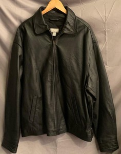 old navy black leather jacket