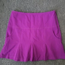 Cutter & Buck CB DryTec 50+ Ladies Golf Pleated Skort Side Zip Solid Purple US 8