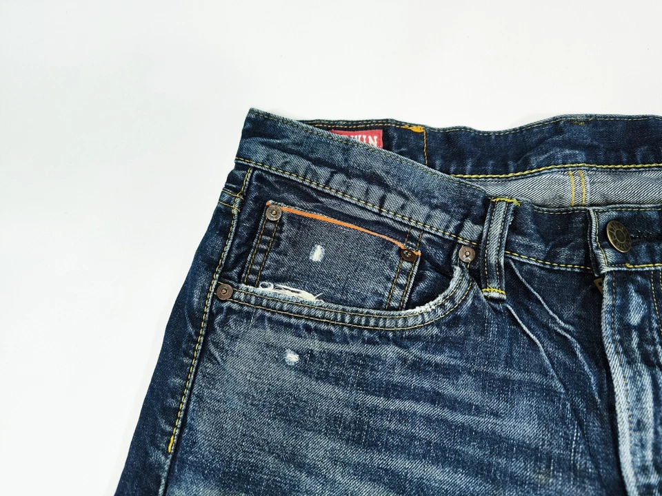 EDWIN 053RV Distressed Selvedge Denim Jeans Size W31 L33 Japan - Image 3 of 4