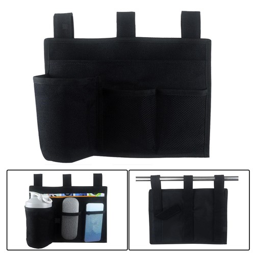 Sac De Poussette Noir Avec 2 Boucles – Rangement Extra – Pour Voyage Et Transport Sécurisé
