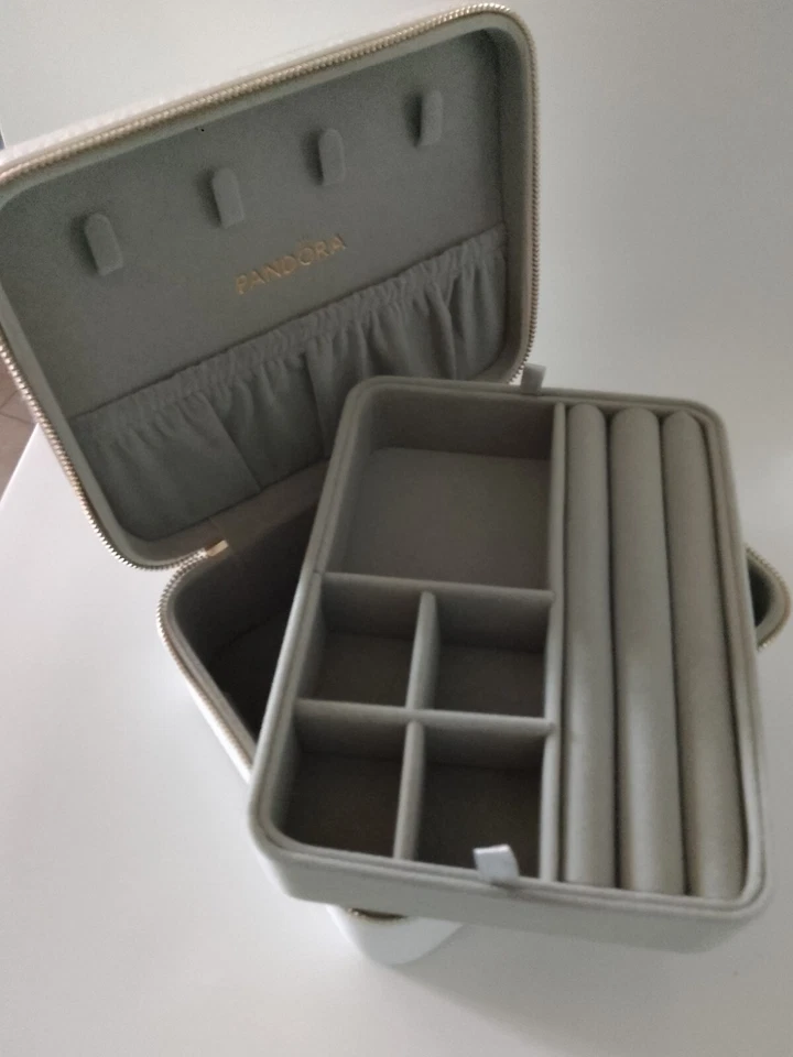 "PANDORA" BELLISSIMO COFANETTO PORTAGIOIE ECOPELLE BIANCO🤍 NUOVISSIMO originale - Immagine 4 di 4