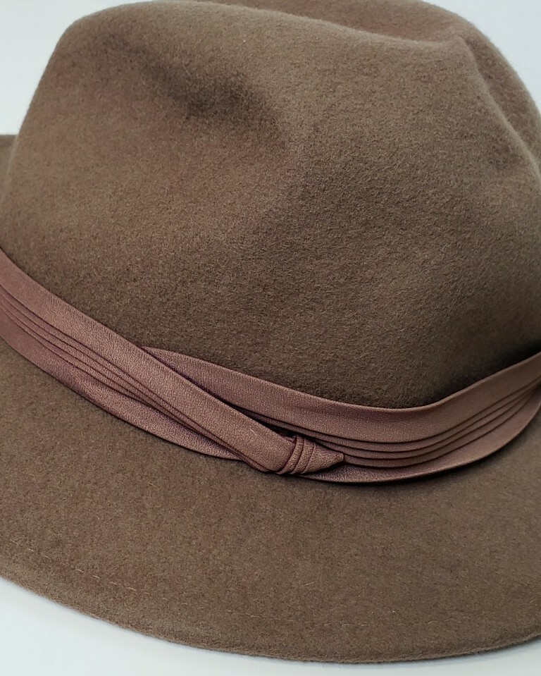 Vintage Lancaster 100% Wool Fedora Hat Women display picture 3