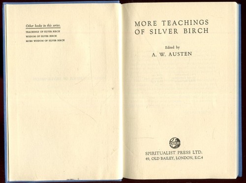 1948 MORE TEACHINGS SILVER BIRCH HANNEN SWAFFER HOME CIRCLE SPIRITUALISM SEANCE - Picture 3 of 3